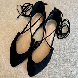 Nine West Stompino Flats with Ankle Tie
